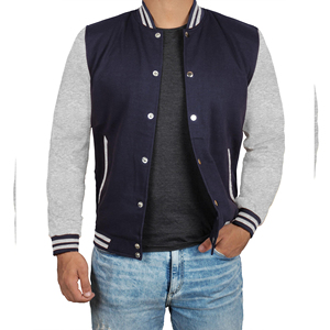 แจ็กเก็ตเบสบอลผ้าฟลีซผ้าฝ้ายปักลายสำหรับผู้ชายเสื้อแจ็กเก็ตคอลเล็คเก็ตบอลเบสบอลสั่งได้ตามต้องการ - Product Image 1
