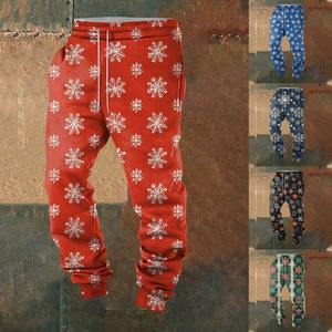 กางเกงผู้ชายตรงลายทางโค้งสไตล์2024กางเกงคริสต์มาสสำหรับผู้ชายเสื้อผ้าลำลองคุณภาพสูงโลโก้ตามสั่งสีพื้น - Product Image 2