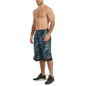 Venta al por mayor de ropa deportiva para hombre, pantalones cortos largos atléticos de dos tonos para baloncesto, pantalones cortos de secado rápido para gimnasio sublimados personalizados con bolsillos - Product Image 5