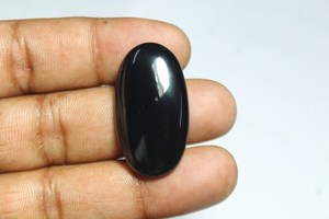 สวยงามชั้นไนสีดํา Cabochon เครื่องประดับที่ดีที่สุดทําหินที่น่าทึ่งนิลสีดําอัญมณีนิลสีดําอัญมณีหลวมและหิน OEM - Product Image 5