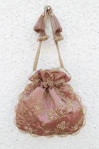 Bolsos de mano de noche de estilo bohemio con bordado decorativo, cadenas cuadradas de perlas, diseño elegante, forro personalizable para mujer, venta al por mayor - Product Image 2