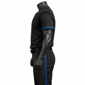 Custom Black <b>Baseball</b> Uniform <b>Set</b> OEM Sublimation Polyester Breathable Team Jersey Pants Wholesale Sportswear - Product Image 4
