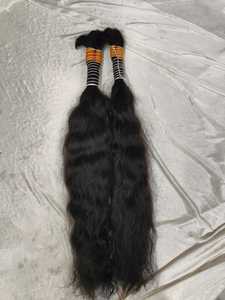 Vente en gros de cheveux indiens bruts de temple Remy 100% paquets de cheveux bruts vierges non transformés de couleur claire directe d'Inde - Product Image 6