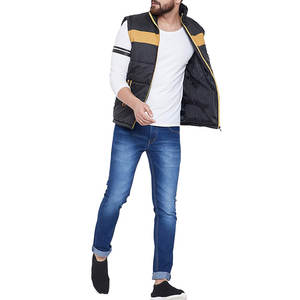 Chaleco acolchado informal transpirable impermeable de alta calidad OEM para hombre, ropa de abrigo de invierno de nailon/poliéster personalizable - Product Image 5