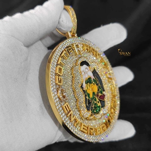 Bold 925 Sterling Silver Lab Grown Diamond Gotta HavIt Entertainment colgante totalmente helado Hip Hop joyería única regalo para él - Product Image 4