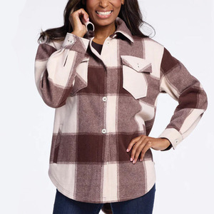 Lana personalizada transpirable mujeres Shackets calidad superior estilo decente OEM/ODM venta al por mayor pedido a granel disponible todos los tamaños y colores - Product Image 1