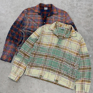 <b>Shirts</b> 100% Cotton Polyester Thick Different Colors Autumn Winter Button Down Long Sleeved Vintage Men Flannel <b>Plaid</b> <b>Shirt</b> - Product Image 1