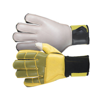 Guantes de Portero Profesionales de Cuero de Alta Calidad, 4mm, Transpirables, Antideslizantes, Ajustables, con Protección para los Dedos, Unisex