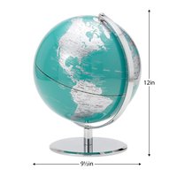 Globo Terráqueo Moderno de Metal Chapado en Oro con Función Giratoria para Decoración del Hogar
