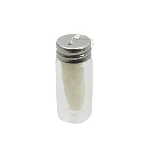 Fil dentaire écologique en nylon 630D ciré, saveur menthe, capacité 40 cm, avec flacon en verre attrayant, pour soins bucco-dentaires durables - Product Image 1