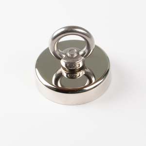 Gripper piatto in neodimio Ø60x15mm con occhiello - Product Image 1