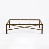 Pieds de table en métal doré de luxe moderne pour tables de salon, de salle à manger et de café d'hôtel en extérieur