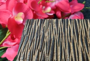 Portavelas decorativo hecho a mano de alta calidad marrón claro en forma de Pilar medio personalizado relleno de cera de madera de mango Natural portavelas - Product Image 2