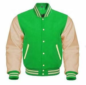 Patchs de broderie OEM Veste universitaire à manches en cuir Personnaliser Plus Size Perfect Streetwear Vestes et manteaux Letterman Varsity - Product Image 4