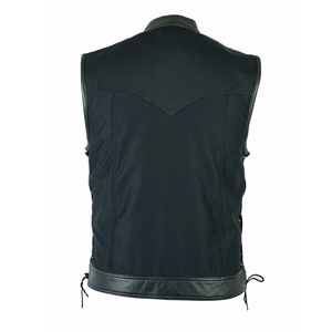 High Street Style Comfortable Professional <b>Men</b> Leather <b>Vest</b> with Stand Collar OEM Service <b>Men's</b> Premium Quality Leather <b>Vest</b> - Product Image 2