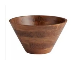 Grand bol à salade en bois d'acacia de haute qualité ustensiles de cuisine ronds personnalisés pour les fruits ensemble de conception rustique décor de cuisine - Product Image 3
