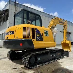 Mini excavadora Komatsu original japonesa usada, PC56 de segunda mano, Komatsu PC56-7, miniexcavadoras de 5-6 toneladas, tamaño pequeño, PC55, PC50, PC40, PC35 - Product Image 1