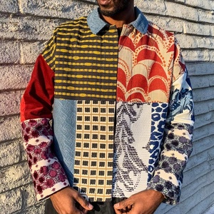 Chaqueta Bomber con Estampado de Corazones en Patchwork, Estilo Urbano, para Hombre y Mujer, Invierno, Holgada, Versátil, para Parejas - Product Image 1
