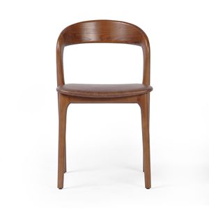 Sillas de comedor modernas de madera con acabado de cuero natural para el hogar y el restaurante para uso en hoteles o apartamentos - Product Image 4