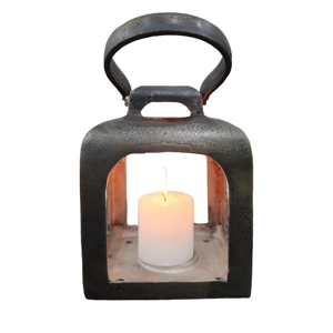 Lanterne pilier en treillis métallique marron antique Lanterne en métal décorative de jardin vintage faite à la main pour la décoration de Noël à la maison - Product Image 3