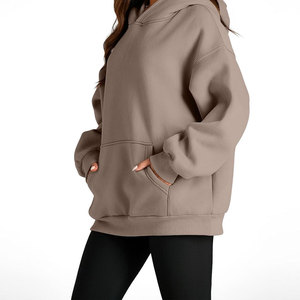 Sudadera con Capucha Oversize de Invierno para Mujer, 100% Algodón, Estilo Urbano, Colores/Logotipo Personalizables, Secado Rápido y Transpirable, con Cordón Ajustable - Product Image 3