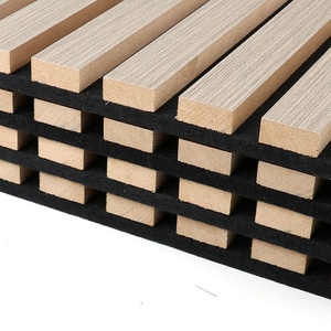 Paneles Acústicos Modernos de MDF de Alta Densidad con Chapa de Madera Natural, Diseño 3D Acanalado <span class=keywords><strong>para</strong></span> <span class=keywords><strong>Paredes</strong></span> de Apartamentos, Salas de Estar y Dormitorios - Product Image 2