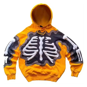 Sweat à capuche pour homme de qualité supérieure, manches longues, en coton/bambou/polyester, imprimé en relief, style classique, respirant, séchage rapide - Product Image 3