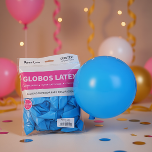 Palloncini in Lattice Party Love 30cm Azzurro R12 Decorazioni per Feste - Product Image 3