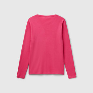 Camiseta de cuello redondo para mujer de calidad superior, estilo informal de manga larga con logotipo personalizado, camiseta de manga larga antibolitas para mujer - Product Image 5