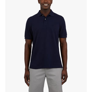 Verano Streetwear suave Casual Slim Fit 100% piqué algodón secado rápido Golf Polo camiseta nuevo Color sólido suelto hombres polos - Product Image 1