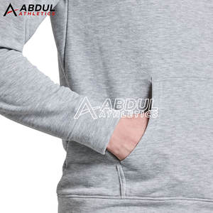 เสื้อมีฮู้ดสีทึบสำหรับผู้ชายใส่ไปยิมฟิตเนสเสื้อมีฮู้ดแฟชั่นทรงสลิมฟิต - Product Image 4