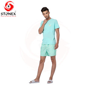 Personnaliser 2024 Logo hommes ensembles courts 100% coton 2 pièces tenues en gros mode été décontracté t-shirt & ensemble court - Product Image 2