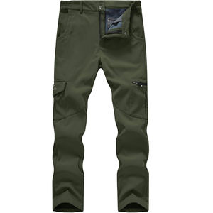 กางเกงวอร์มคาร์โก้สำหรับผู้ชายกางเกงขนแกะ100% ลำลองแบบมีกระเป๋าหลายใบดีไซน์ตามสั่ง - Product Image 5