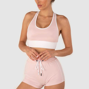 Sujetador deportivo ligero para mujer al por mayor, Sujetador deportivo de alto soporte con espalda cruzada para gimnasio, ropa activa con logotipo frontal, Sujetador deportivo transpirable para Yoga - Product Image 2