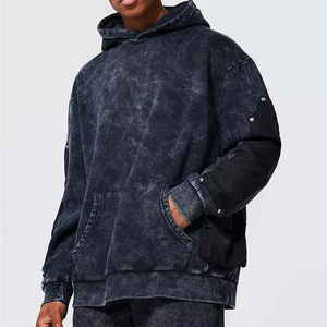 Nouveau à la mode Street Wear hommes confortable respirant acide lavage sweats à capuche conception imprimé hommes surdimensionné acide lavage hommes sweats à capuche - Product Image 1