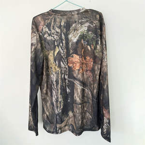 Camiseta Deportiva de Manga Corta con Estampado Geométrico, Ligera, Transpirable, de Poliéster Teñido, para Caza, Pesca y Entrenamiento al Aire Libre - Product Image 2