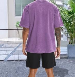 เสื้อยืดผู้ชายผ้าฝ้าย 100% พิมพ์ลายตามสั่ง ดีไซน์สะท้อนแสง คุณภาพสูง ทรงครอป บ็อกซี่ฟิต โอเวอร์ไซส์ สตรีทแวร์ น้ำหนัก 300 กรัม แห้งเร็ว - Product Image 3