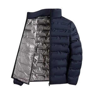 Winter <b>White</b> Down <b>Jacket</b> <b>Men</b> Graphene Self-heating Windproof Pleated <b>Puffer</b> <b>Jackets</b> Stand Collar Casual Warm Down Coats Male - Product Image 3