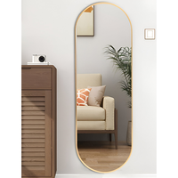 Miroirs décoratifs de haute qualité, modernes, avec cadre en aluminium, à poser au sol ou au mur, miroirs de luxe en gros pour salons et salles de bain
