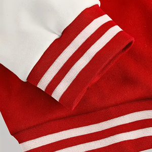 2025 nuevo fabricante al por mayor chaqueta Letterman de alta calidad Unisex personalizado Vintage Streetwear Invierno en Blanco Varsities 100% - Product Image 6