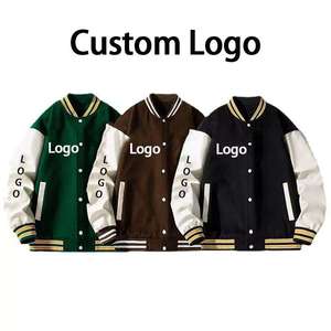 Custom Chenille Embroidery <b>Patch</b> Oversized Letterman Varsity <b>Jacket</b> Mens Outerwear College Baseball <b>Jacket</b> for Men - Product Image 4