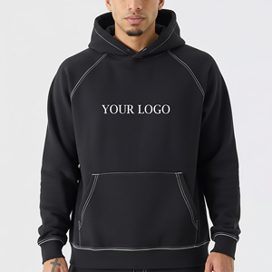 Sudaderas con Capucha Personalizadas, 100% Algodón, 400 GSM, Corte Holgado, con Logotipo Bordado Desgastado Personalizado, Estilo Urbano - Product Image 1