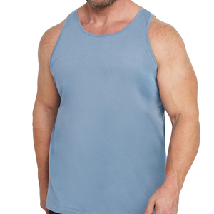 Camiseta sin Mangas para Hombre Talla Grande, Cuello Redondo, Largo Extendido, Diseñada en 100% Algodón, Lavable a Máquina, Chalecos al por Mayor Personalizables - Product Image 2