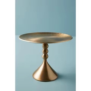 Soporte para servir pasteles de Mesa para el hogar de diseño antiguo, soporte para servir pasteles de Metal de madera de la mejor calidad con diseño de hoja dorada, soporte para cupcakes - Product Image 6