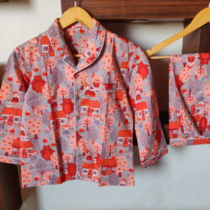 Robe de nuit en coton pur fait à la main, belle combinaison de nuit en coton imprimé, vêtements d'été décontractés - Product Image 2