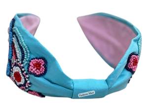 Exquisito turbante de tela hecho a mano, diademas, accesorio de estilo de fiesta para damas, accesorio perfecto para el cabello - Product Image 4