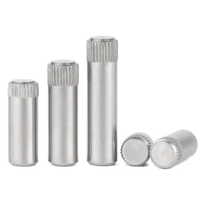 Goupille de centrage cylindrique moletée en acier inoxydable 304 sur mesure, goupille de centrage d'axe de voiture jouet moletée, goupille de centrage à pressage - Product Image 1