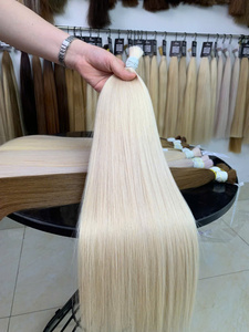 2025 Venta caliente Extensiones de cabello vietnamita a granel Color marrón 60cm Recto natural 100% Extremos súper dobles de alta calidad - Product Image 5