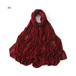 Blusa de invierno para mujer, diamantes de imitación, doble costura, musulmán, suave, transpirable, envoltura turca, Eid Ramadán - Product Image 5