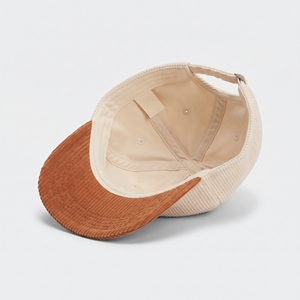 Gorra de Béisbol Vintage de Pana Unisex Ajustable de 6 Paneles Beige Marrón con Logotipo Bordado al por Mayor Personalizada de Alta Calidad OEM ODM - Product Image 5